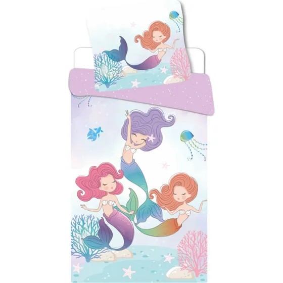 Havfrue sengesæt 140x200 cm – 100% blød bomuld