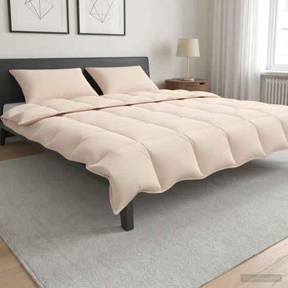 vidaXL Dyne og Betræk Sæt 200x240 cm - Kapok Fiber, Beige