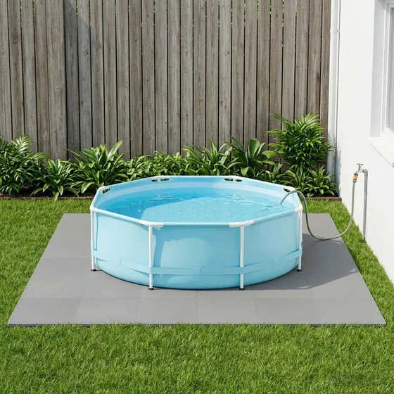 vidaXL Poolbundmåtte 40 stk. Grå 14,4 m² EVA skum