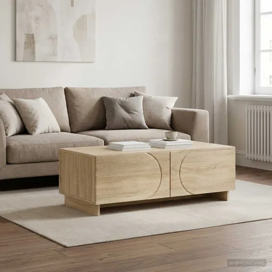 vidaXL Sofabord Sonoma-eg 102 x 50,5 x 35 cm