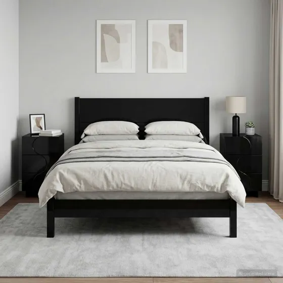 vidaXL Natskab 2 stk. Sort 33,5 x 34,5 x 60 cm