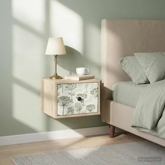 vidaXL Vægmonteret natbord GOTHA Sonoma-eg 36 x 33 x 25 cm