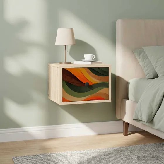 vidaXL BONN Vægmonteret natbord 2 stk. Sonoma-eg 36x33x25 cm