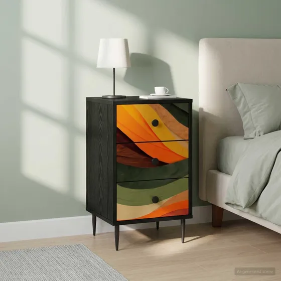 vidaXL BONN Sengeborde 2 stk. Sort eg 36 x 33 x 61 cm