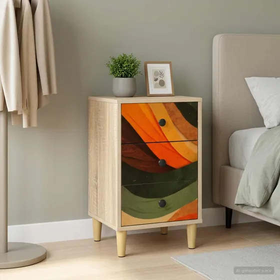 vidaXL BONN Sengebord i Sonoma-eg, 36 x 33 x 60 cm