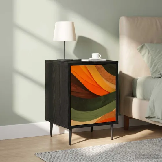 vidaXL BONN Natskab 2 stk. Sort eg 36x33x51 cm