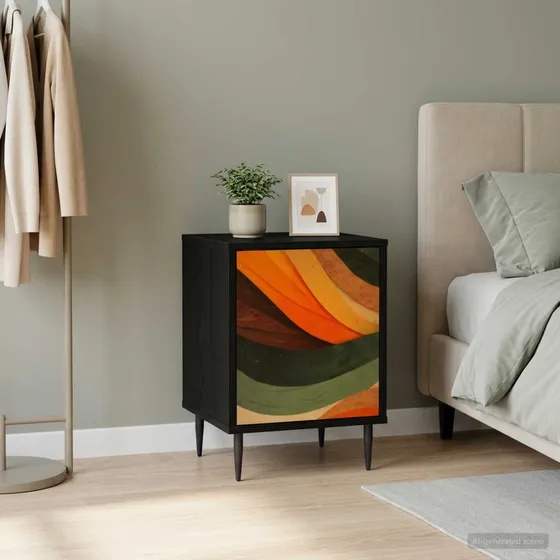 vidaXL BONN Natskab Sort Eg 36 x 33 x 51 cm