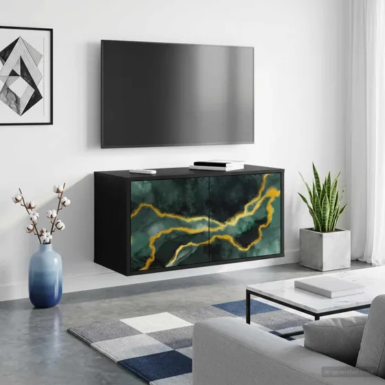 vidaXL WIJHE Væghængt TV-skab - Sort eg - 69 x 33 x 40 cm