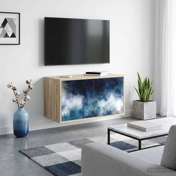 vidaXL RAALTE Væghængt TV-skab 69x33x40 cm - Sonoma-eg