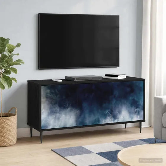 vidaXL TV-skab RAALTE Sort Eg 102 x 33 x 51 cm