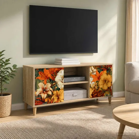 vidaXL GENNEP TV-skab i Sonoma-eg, 102 x 33 x 50 cm