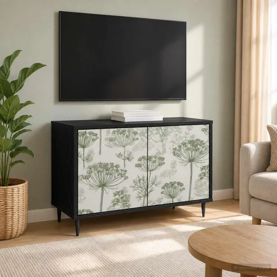 vidaXL GOTHA TV-skab i sort eg, 69 x 33 x 50,5 cm