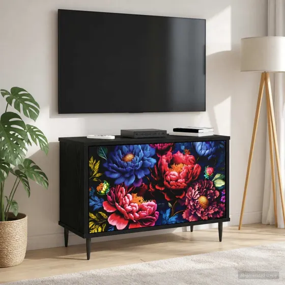 vidaXL TV-skab KIEL Sort Eg 69 x 33 x 50,5 cm