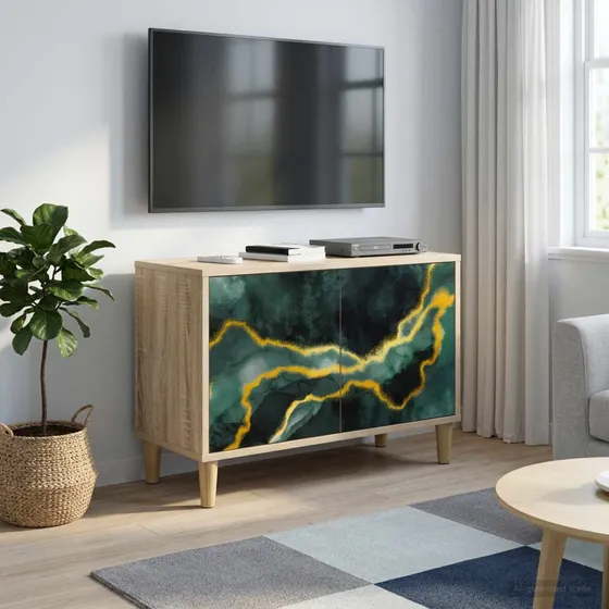 vidaXL WIJHE TV-skab i Sonoma-eg, 69 x 33 x 50 cm