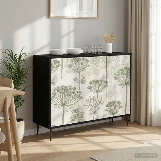 vidaXL Sideboard GOTHA Sort Eg 102 x 33 x 76 cm