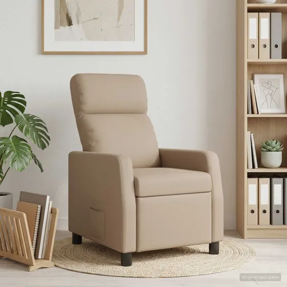vidaXL Recliner Cappuccino Kunstlæder