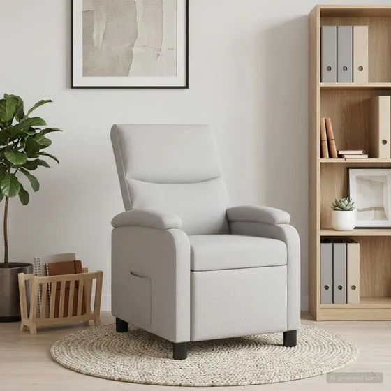 vidaXL Recliner Skygrå Stof