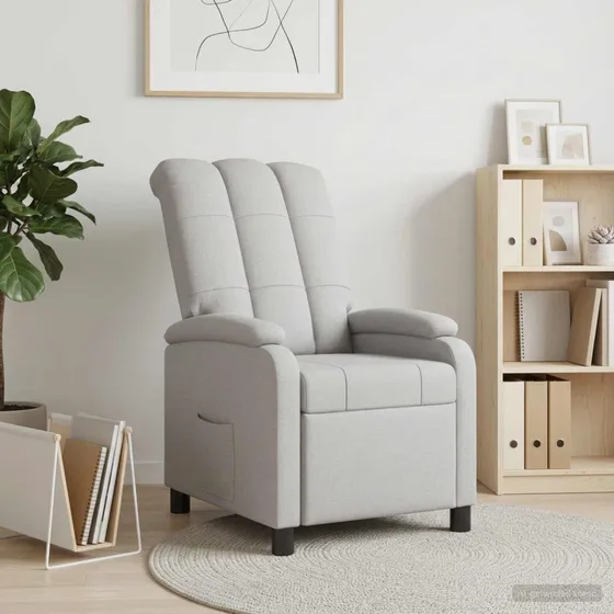 vidaXL Recliner Skygrå Stof