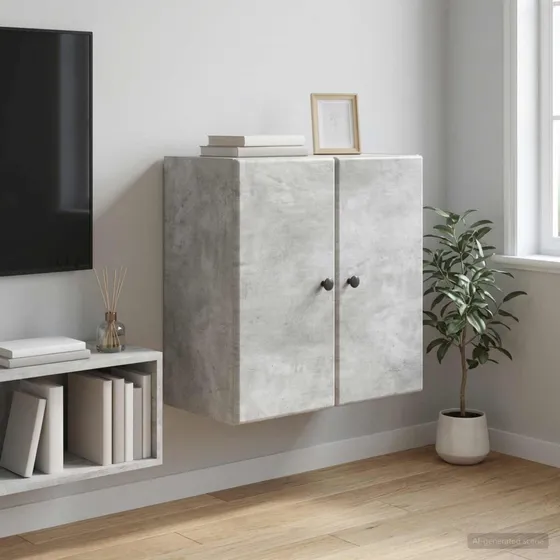 vidaXL Vægmonteret skab 59 x 31 x 60 cm - Betongrå