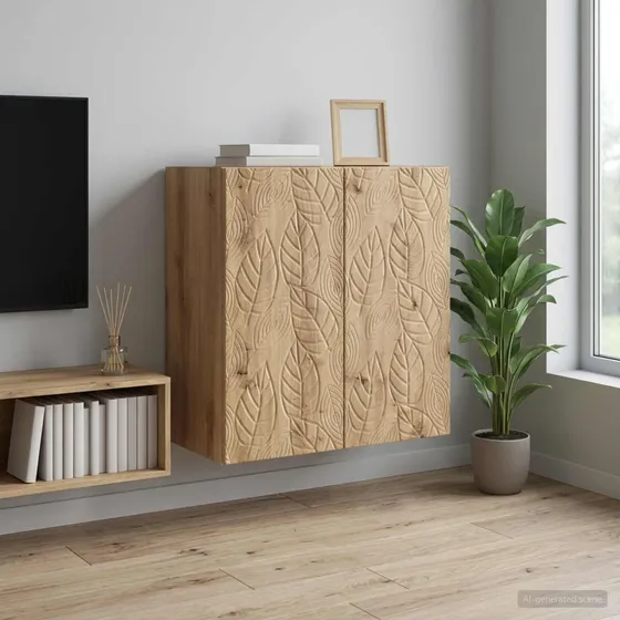 vidaXL Vægmonteret skab 59x31x60 cm Artisan-eg