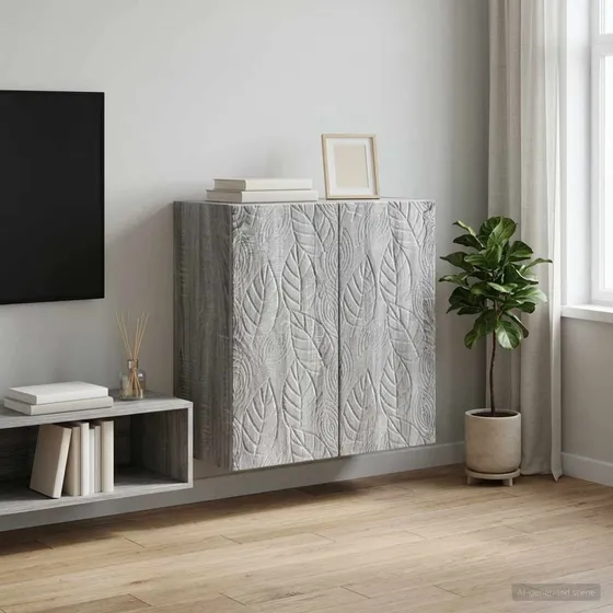 vidaXL Vægmonteret skab 59 x 31 x 60 cm - Grå Sonoma