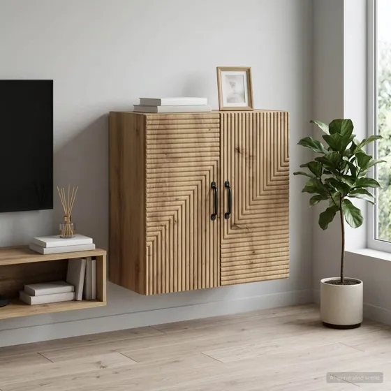 vidaXL Vægmonteret skab 59x31x60 cm i Artisan-eg