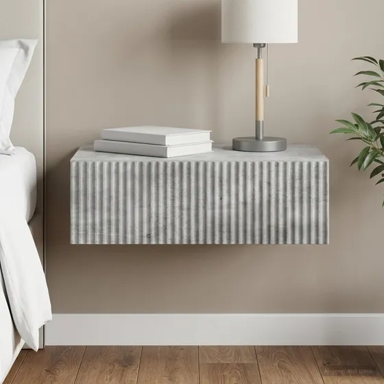 vidaXL Væghængt Sideskab 59 x 34,5 x 17 cm - Betongrå
