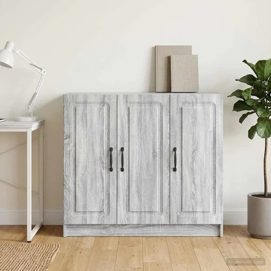 vidaXL Sideboard Grå Sonoma-eg 89 x 34,5 x 77 cm