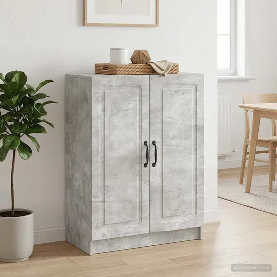 vidaXL Sideboard Betongrå 66 x 34,5 x 87 cm i konstrueret træ
