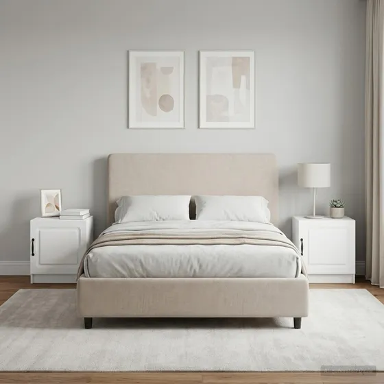 vidaXL Natskab 2 stk. Hvid 43 x 34,5 x 47 cm
