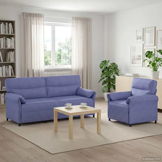 vidaXL Sofa Sæt 2 dele - Jeans blå Stof