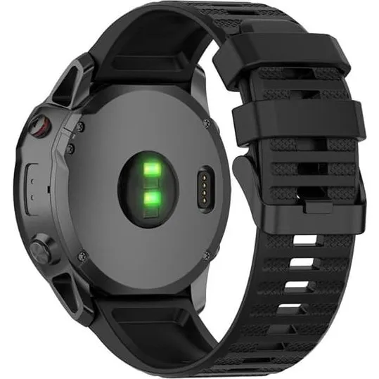 Garmin 22 mm Silikone Urrem - Sort - Til Fenix 6, 5 & Forerunner 945
