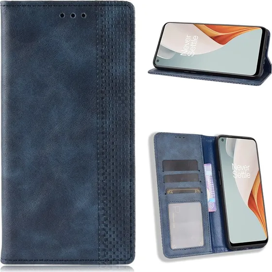 Bofink Vintage OnePlus Nord N100 læderetui - Blå