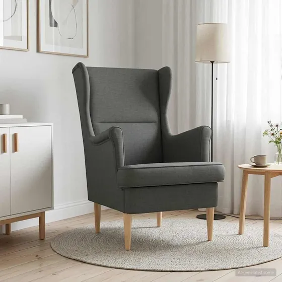vidaXL Lænestol i mørkegråt stof - 65 x 79 x 100 cm