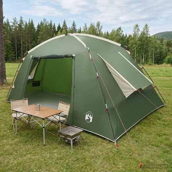 vidaXL Hyttetelt 6-personers - Grøn Polyester