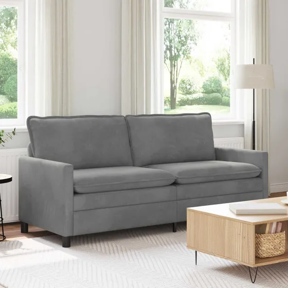 vidaXL Sofa Mørkegrå Fløjl 196 x 81 x 87,5 cm