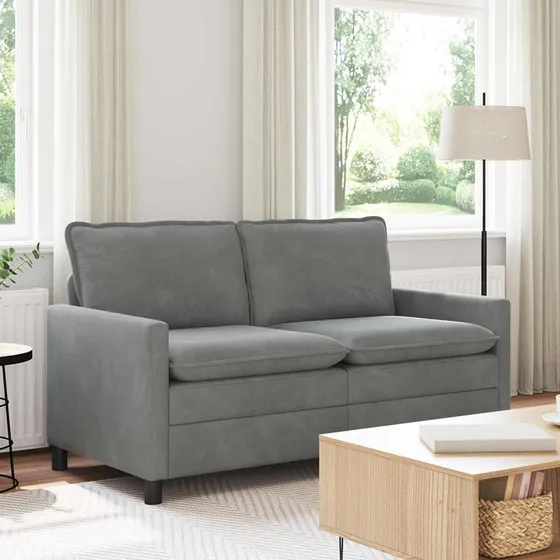 vidaXL Sofa Mørkegrå Fløjl 156 x 81 x 87,5 cm