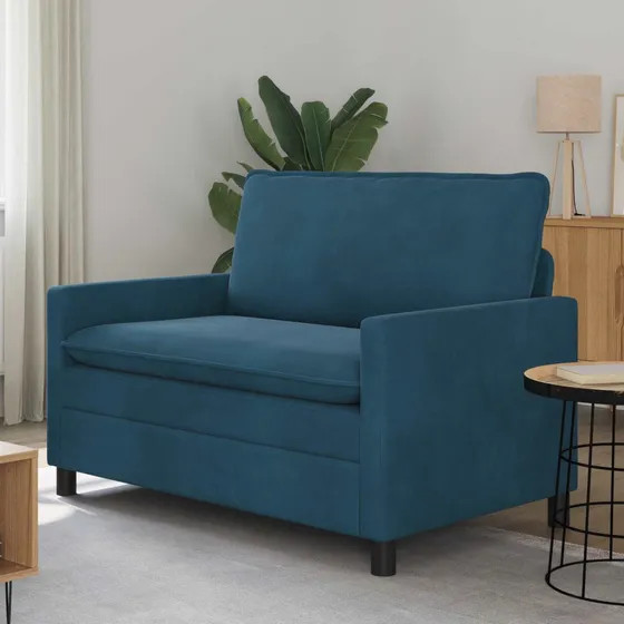 vidaXL Sofa Blå Fløjl 126 x 81 x 87,5 cm