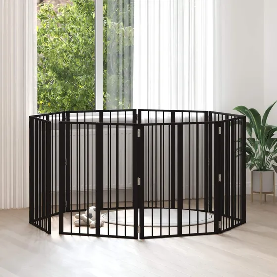 vidaXL Hundedør 8 stk. Sort 60 x 80 cm Galvaniseret stål