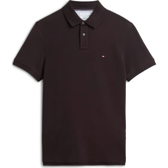 Tommy Hilfiger Core 1985 Polo i mørkebrun med økologisk bomuld
