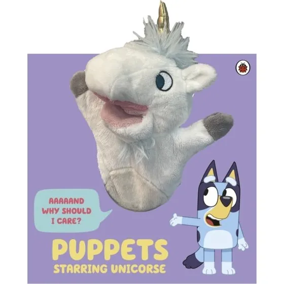 Bluey: Puppets: Starring Unicorse - Bog med dukke