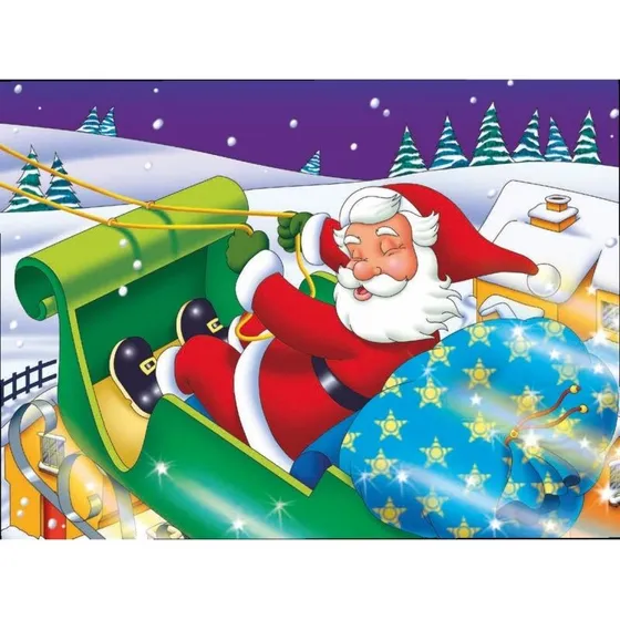 Julemandens Kanetur – Pop-up julebog (Hardback)