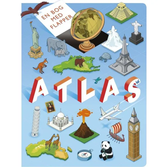 Atlas: Børneatlas med flapper (Hardcover)