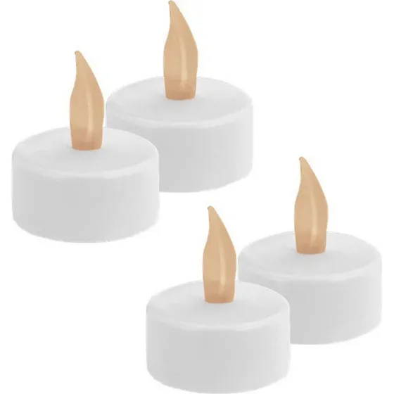 LED fyrfadslys 4-pak, hvid