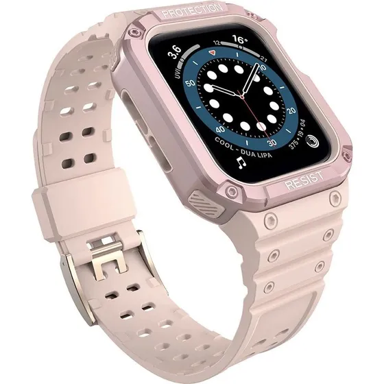 Hurtel Protect Urrem med Etui til Apple Watch 42/44/45mm - Pink