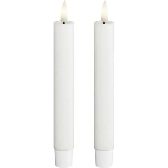 Real Flame LED-kronelys i ægte stearin