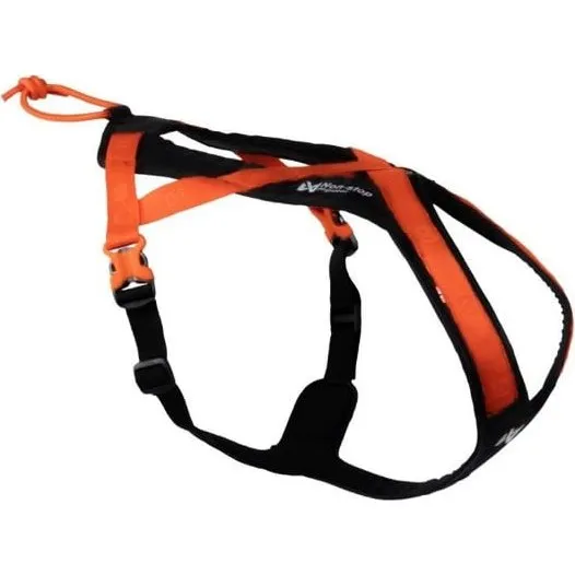 Non-Stop Rush Hundesele - Sort/Orange - Størrelse 7