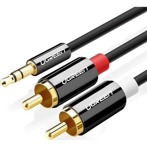 Ugreen AV116 3.5mm til 2xRCA Lydkabel - 2m - Sort
