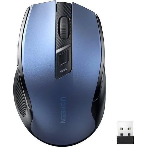 Ugreen MU006 Trådløs Mus - Bluetooth & 2.4GHz - Blå
