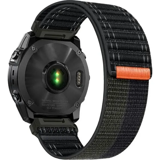 KALEBOL 22mm Nylon Rem til Garmin Fenix 7/6 - Sort Ocean Wave